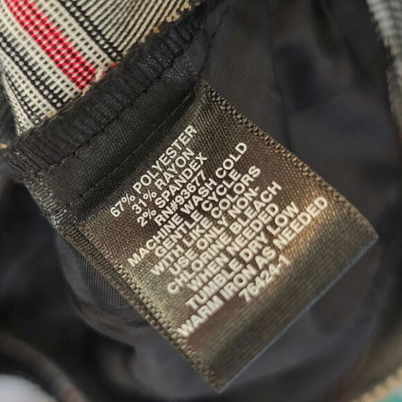 Liz Claiborne Plaid Classic Emma Tappered Ankle career ankle office pant size 14 - Picture 10 of 10